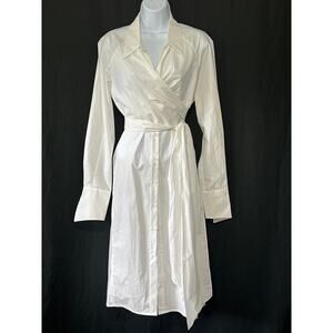 NWT RIZHUO Wrap Shirt Dress XL Minimalist Lagenlook Asian Designer City Chic